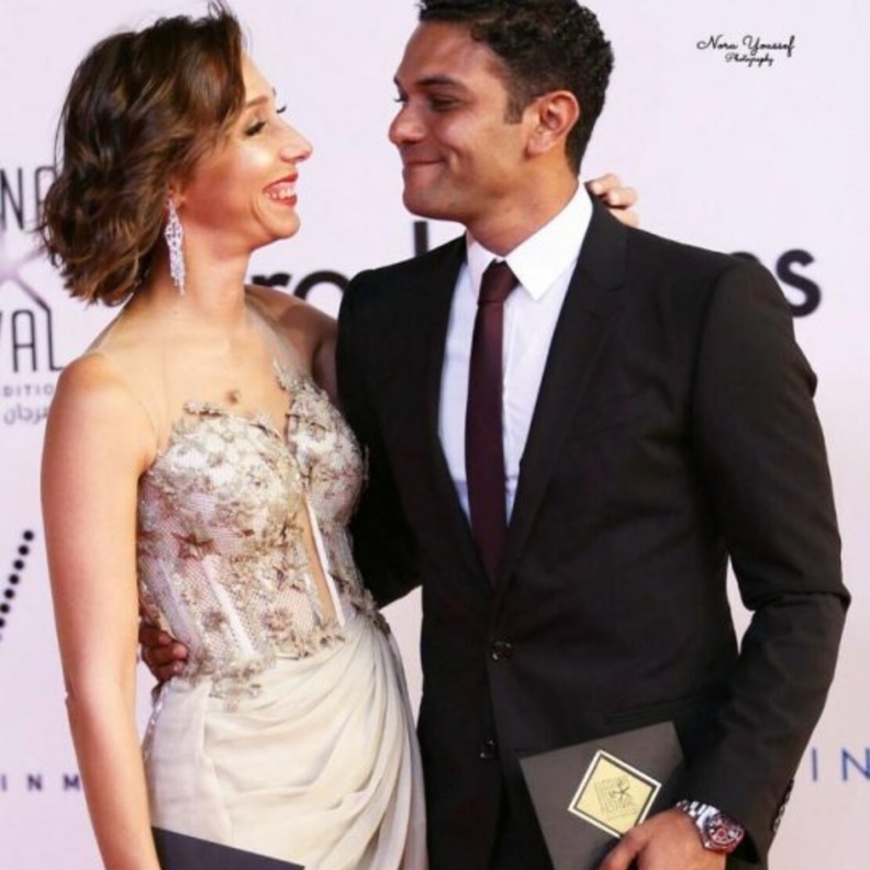 اسر ياسين وزوجته