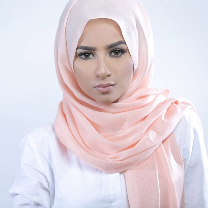 لفات حجاب تركي واسع ووردي