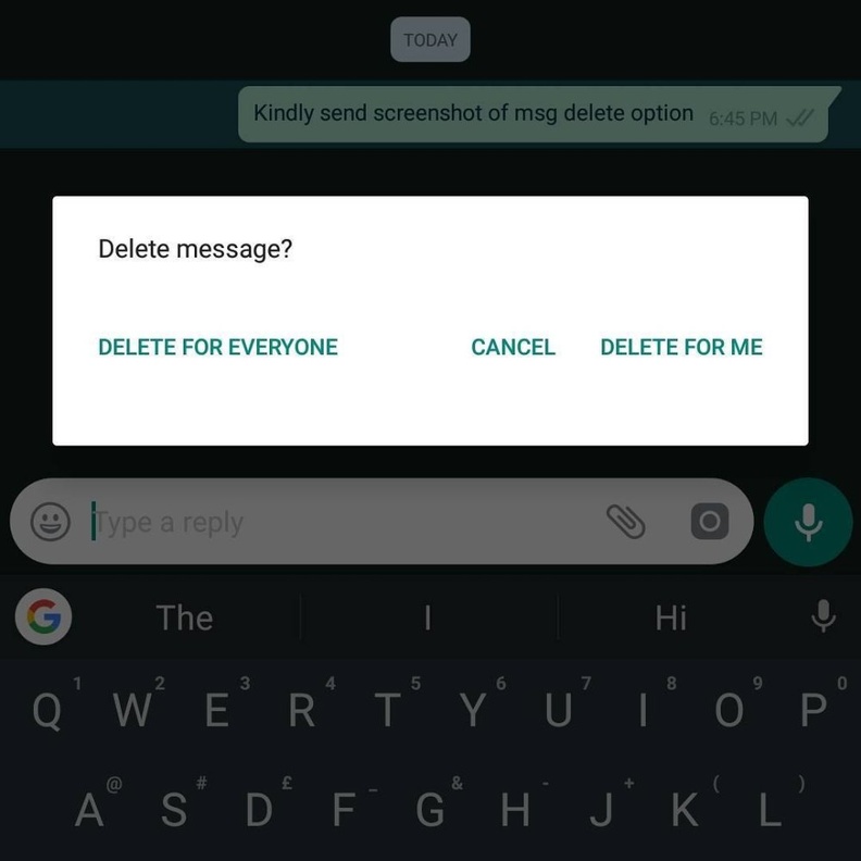 الرسائل يمكن حذفها من أجهزة الجميع و ليس فقط من جهازك