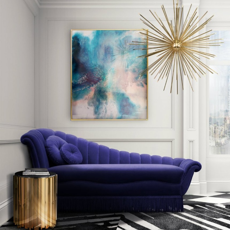 كنب ربيعي رائع لديكور غرفة الجلوس 