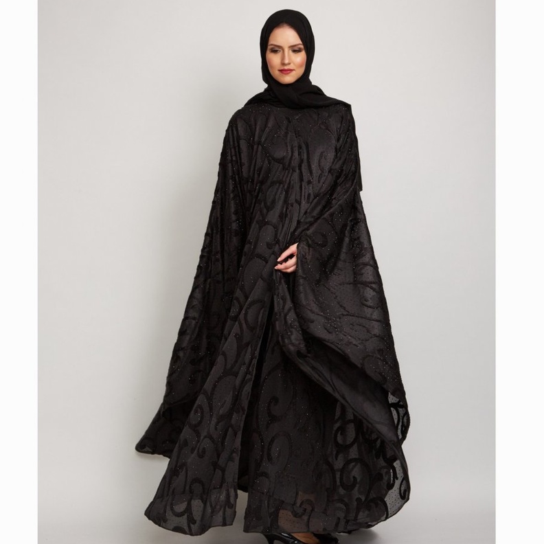 موديلات عبايات خليجية سوداء لهدايا عيد الام
