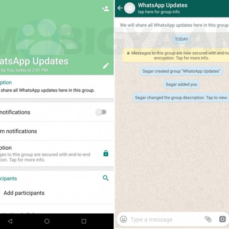 واتساب يدعم وصف المجموعة لجميع مستخدمي أندرويد و آبل