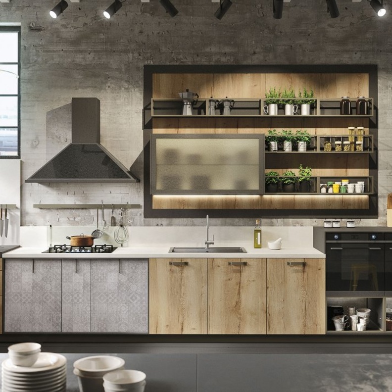 خزائن خشبية لمطبخ أنيق