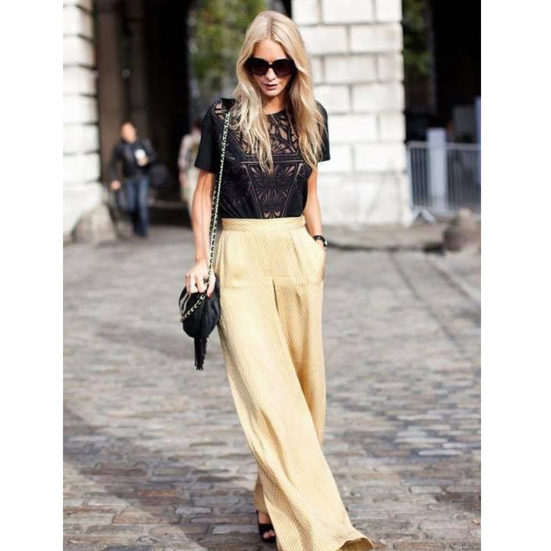 البناطيل الواسعة لأجمل الاطلالات الربيعية