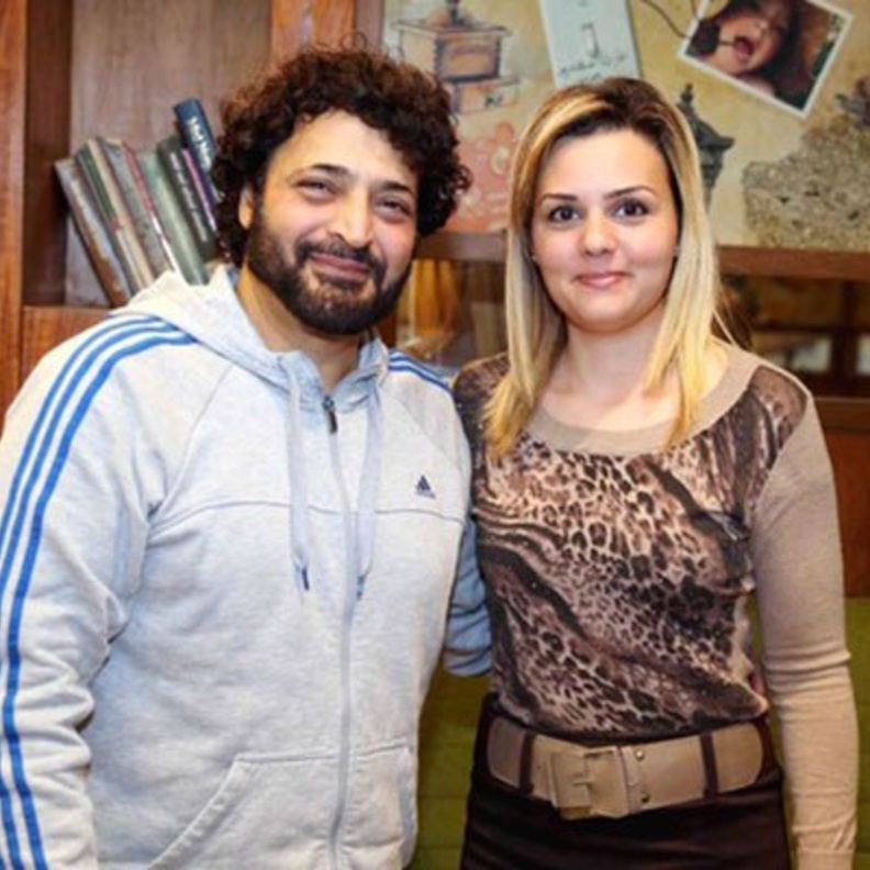 حميد الشاعري وزوجته