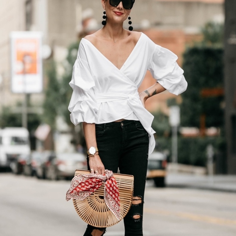 Balenciaga حقيبة عملية من القش من 