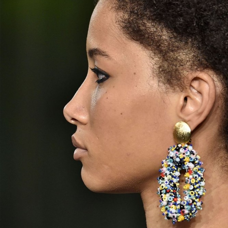 اقراط الخرز الفاخرة مع الميتاليك من ‏Erdem.