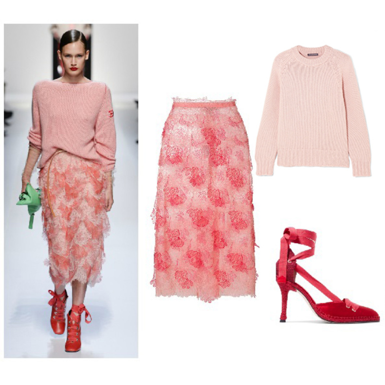 تنسيق عصري باللون الزهري.