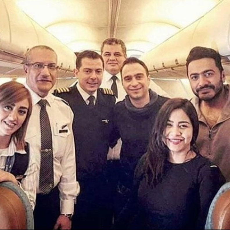 تامر حسني مع شيرين عبد الوهاب وحسام حبيب