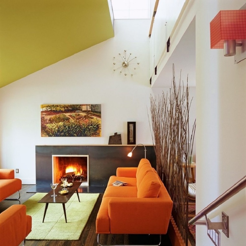 ديكور جبس سقف غرفة جلوس بميول صغيرة