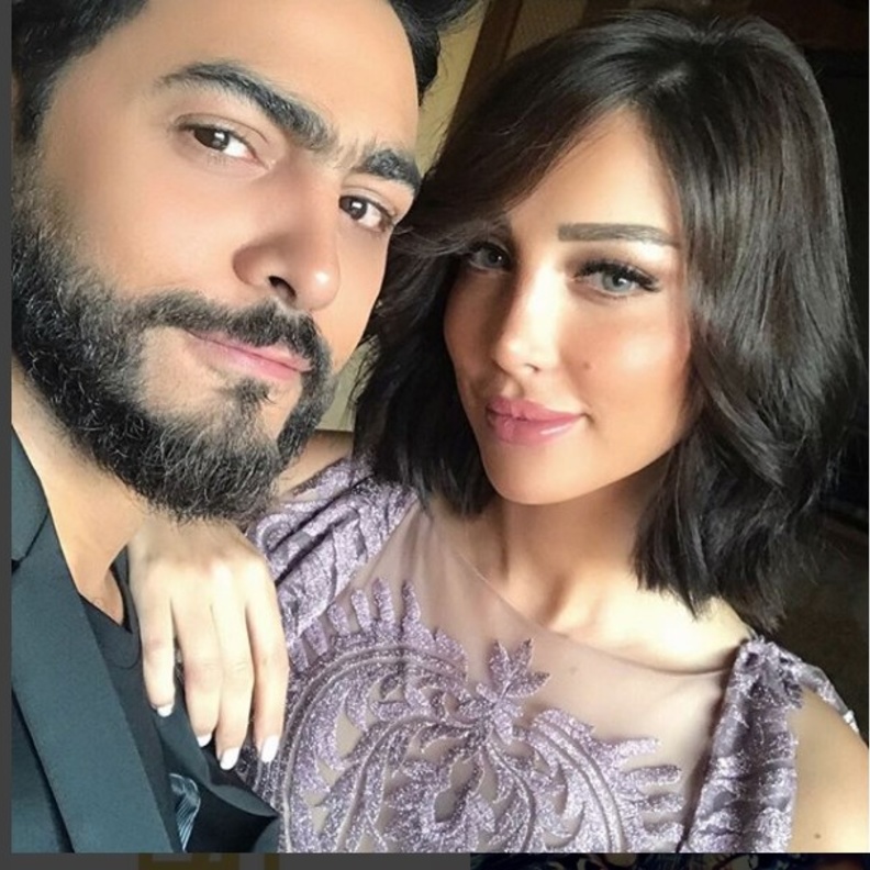 تامر حسني وبسمة بوسيل