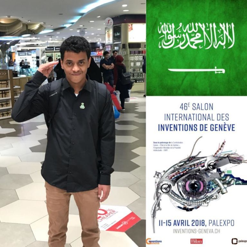 من طلاب جامعة الملك عبدالعزيز الفائزين في المعرض