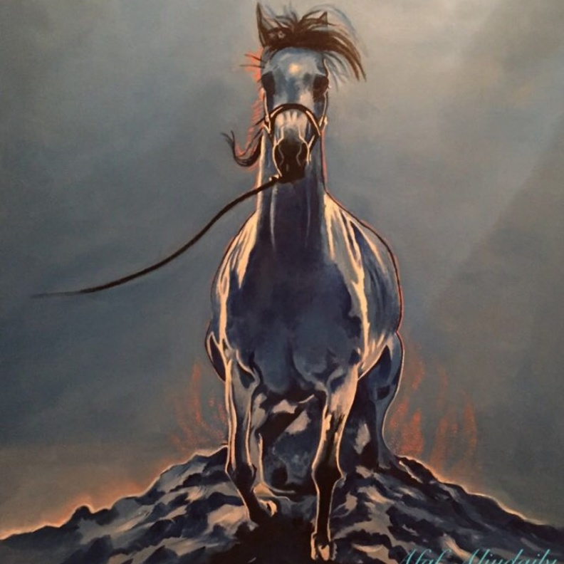 من أعمال التشكيلية السعودية عفاف الجديبي 