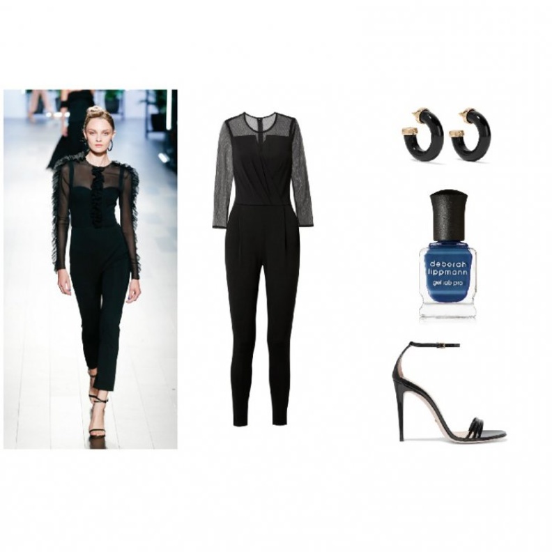 اطلالة شبابية بالجمبسوت الأسود