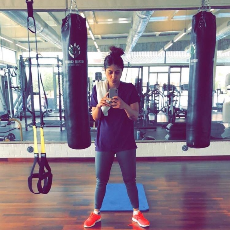 شجون الهاجري تشارك جمهورها بهذه الصورة من الجيم