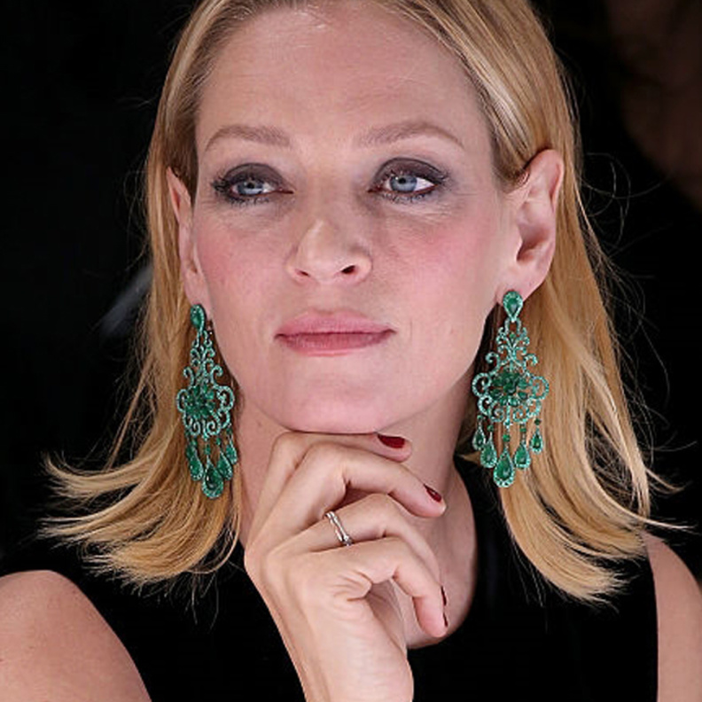 أجمل مجوهرات النجمة أوما ثورمان في عيد ميلادها الـ 48