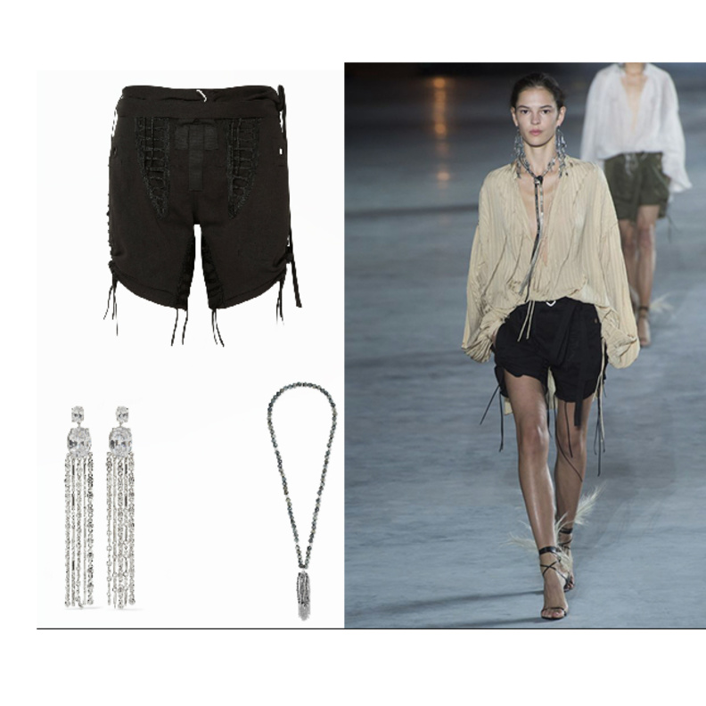 أسلوب ايدجي وعصري بالشورت الأسود المزيّن بالقطع المعدنيّة