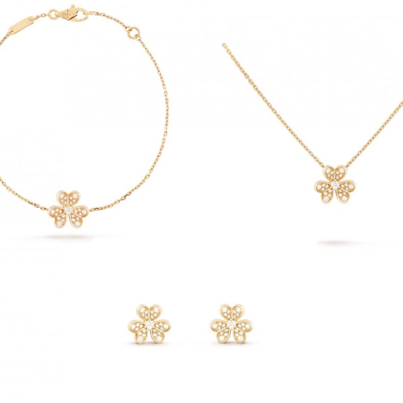 طقم كارتييه من الذهب الأصفر والماس