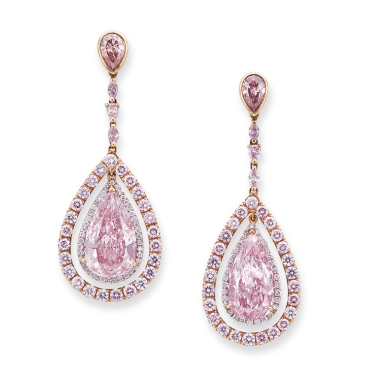 أقراط الماس الأصفر