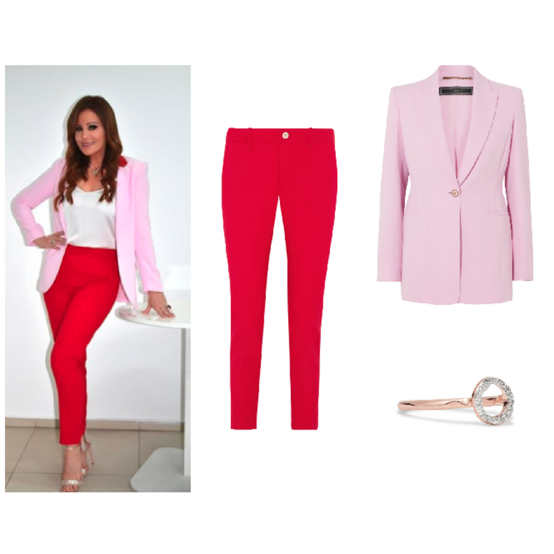 كارول سماحة في تنسيق مميز في البنطلون الأحمر