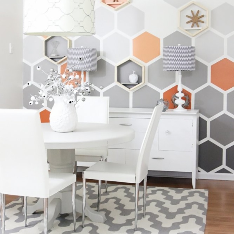 تصميم جدار مودرن من دوائر خشبية