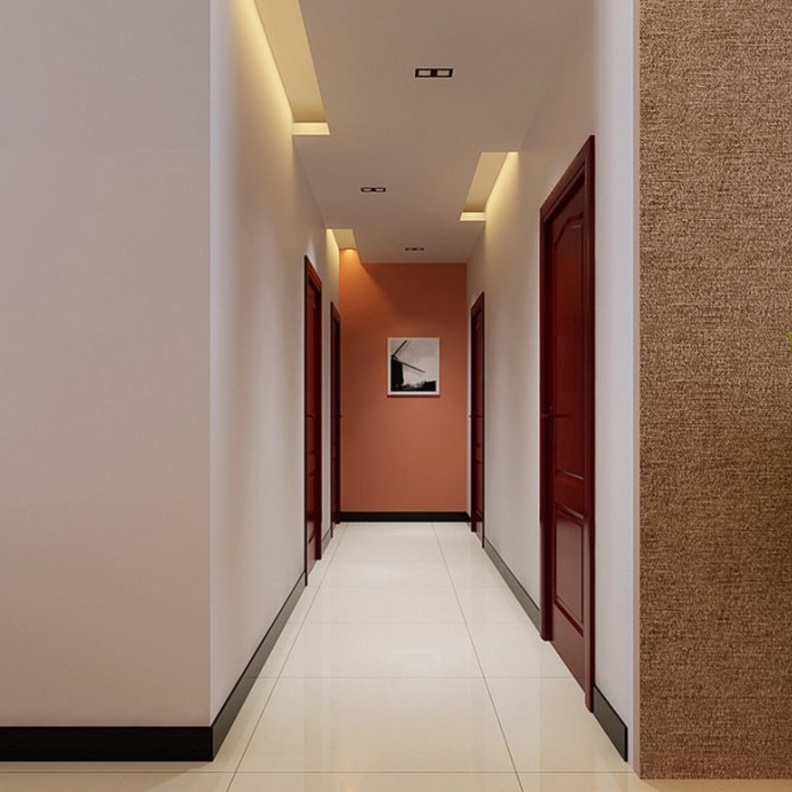 الإنارة ضمن جبس السقف في الممر بشكله العصري