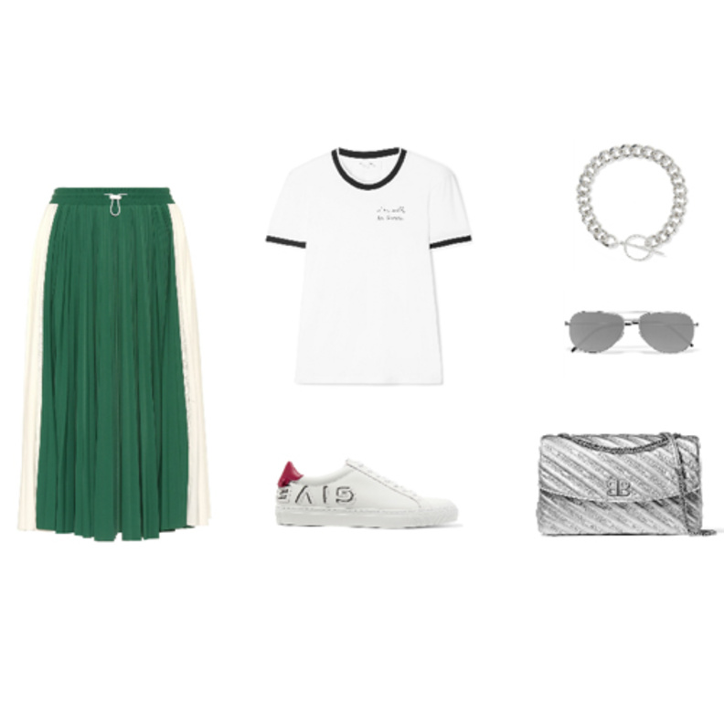 اطلالة أنيقة مستوحاة من ألوان العلم السعودي