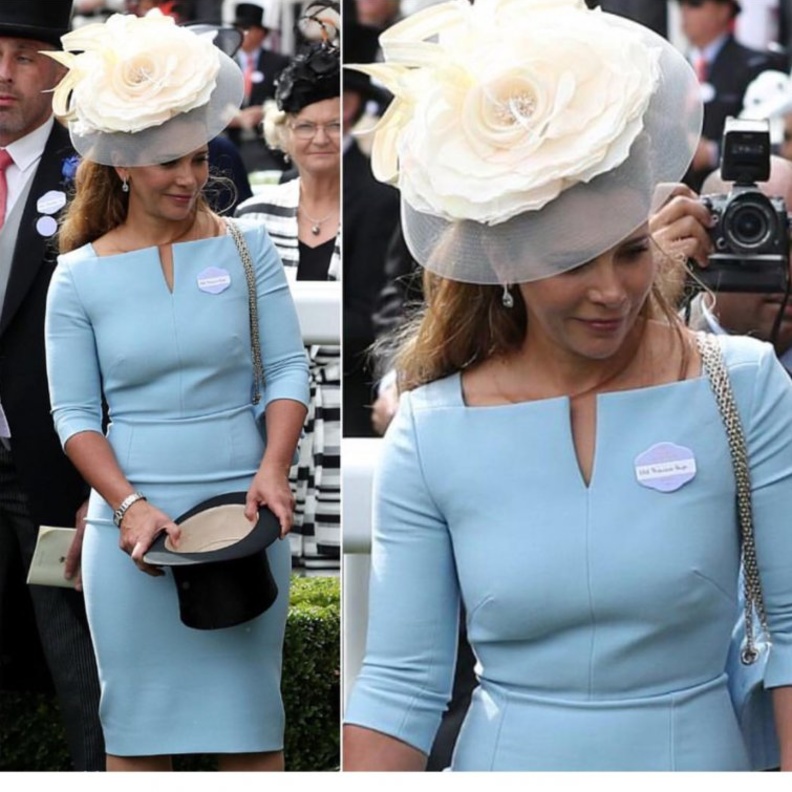 الشيخ محمد بن راشد آل مكتوم وعقيلته الاميرة هيا بنت الحسين في سباق رويال أسكوت 2018