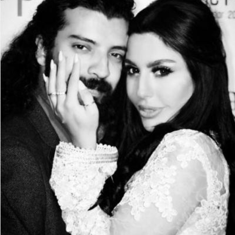 ليلى اسكندر مع زوجها