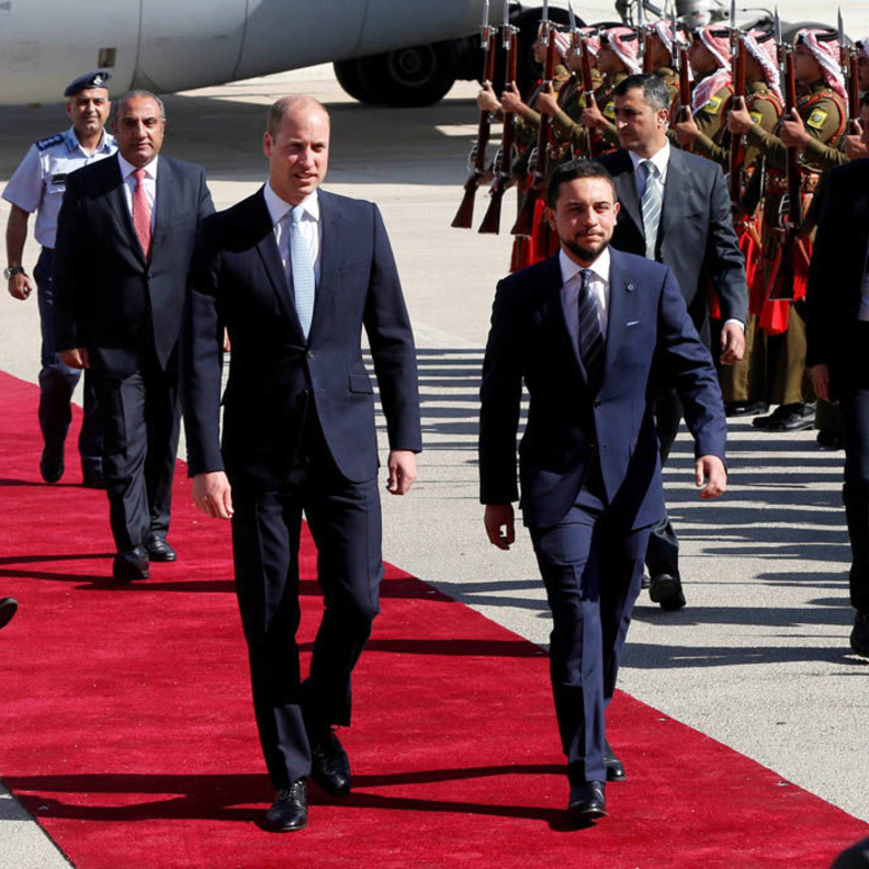 أناقة الأمير ويليام خلال زيارته الى الأردن