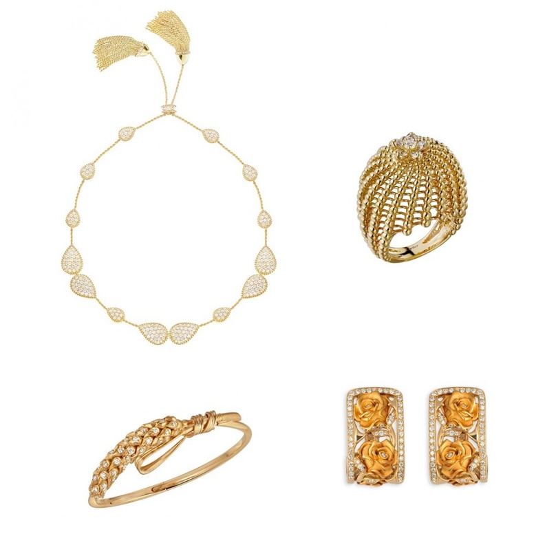 أسوارة شوميه من الذهب الأصفر والماس من L'Epi de Blé de