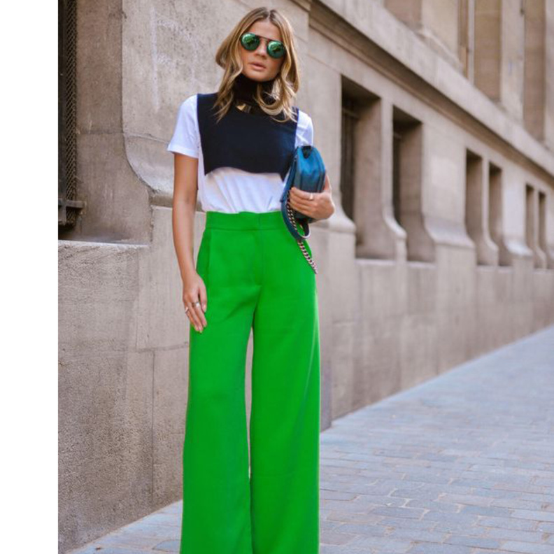 سروال واسع باللون الأخضر من Philosophy By Lorenzo Serafini