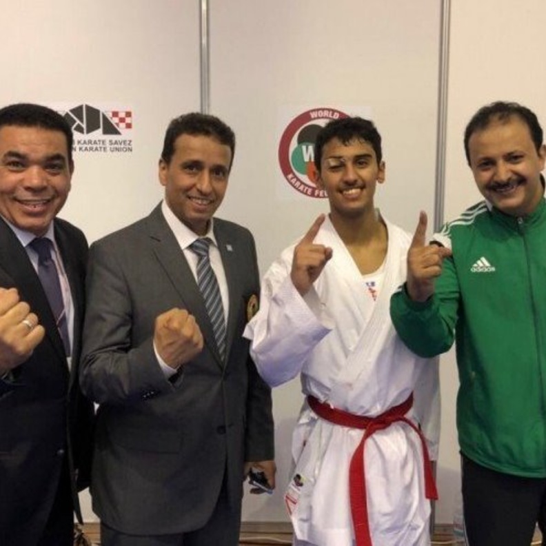محمد عسيري أول لاعب كاراتيه عربي يتأهل لدورة الأولمبياد بالأرجنتين