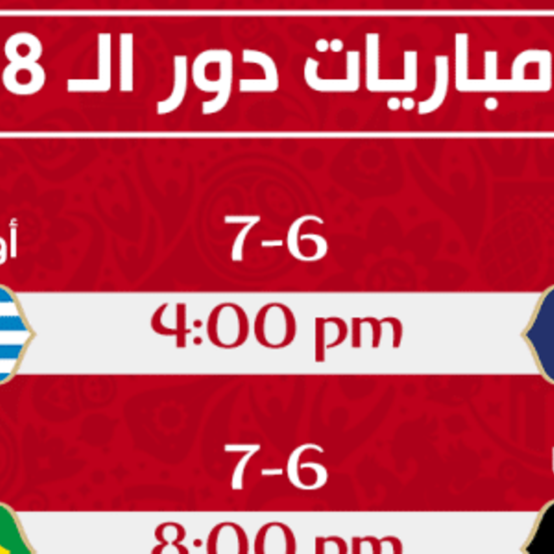  جدول ربع نهائي كأس العالم