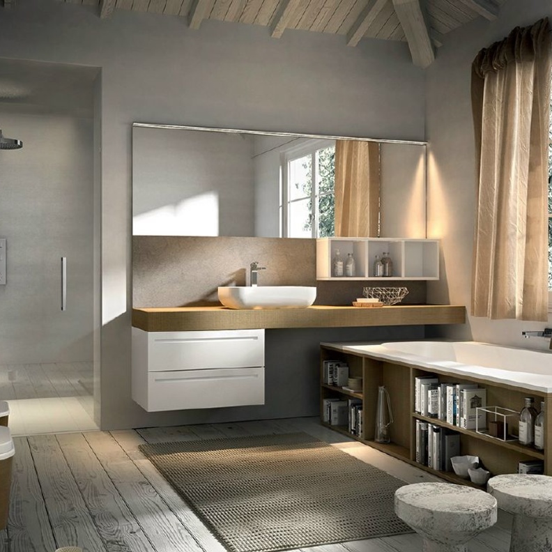 حمام إيطالي مودرن بجمال المعادن والألوان الجريئة من Ponte Giulio