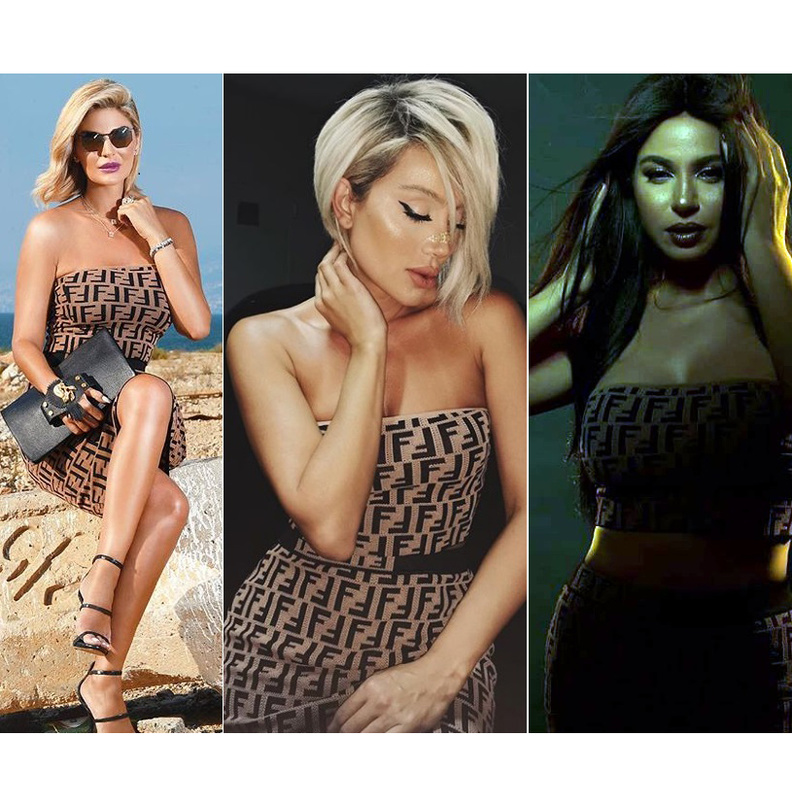 ما رأيكن بهذه الإطلالات المشابهة للنجمات الثلاث.. ومن بدت الأجمل؟