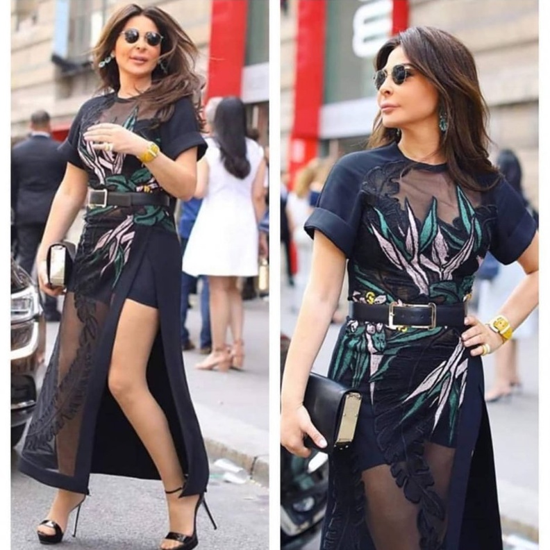 إطلالة اليسا في عرض أزياء‎ ‎إيلي صعب الباريسي