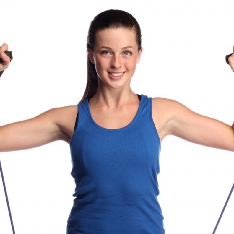 تمارين حبل المقاومة لنحت الجسم و شد العضلات