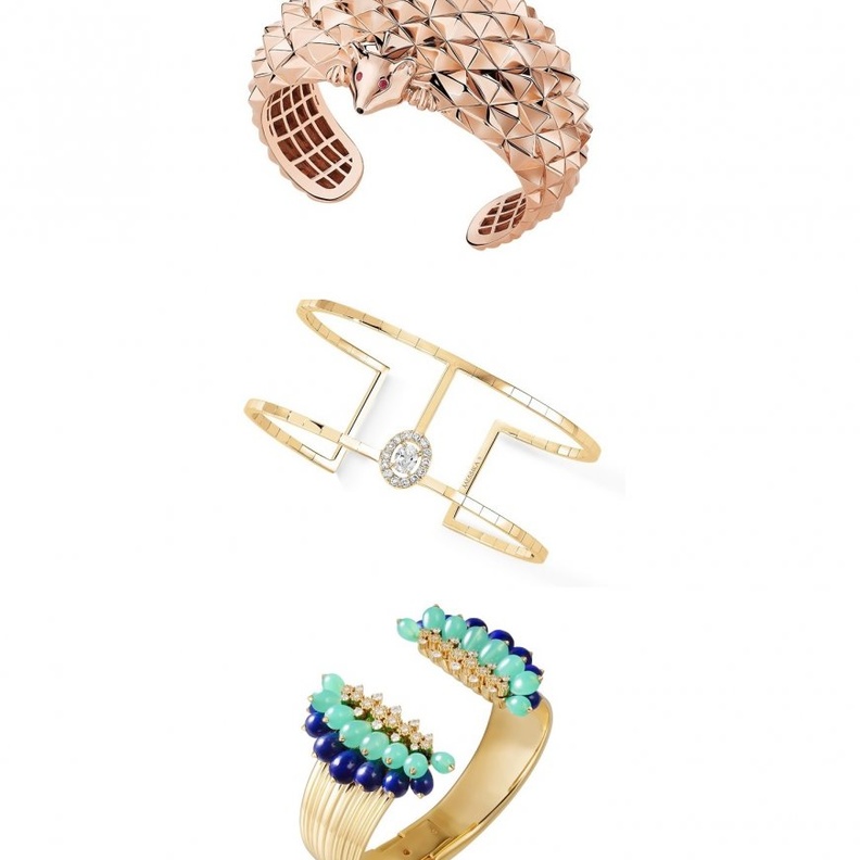 أسوارة كارتييه من الذهب و حجر سنّان سكارن