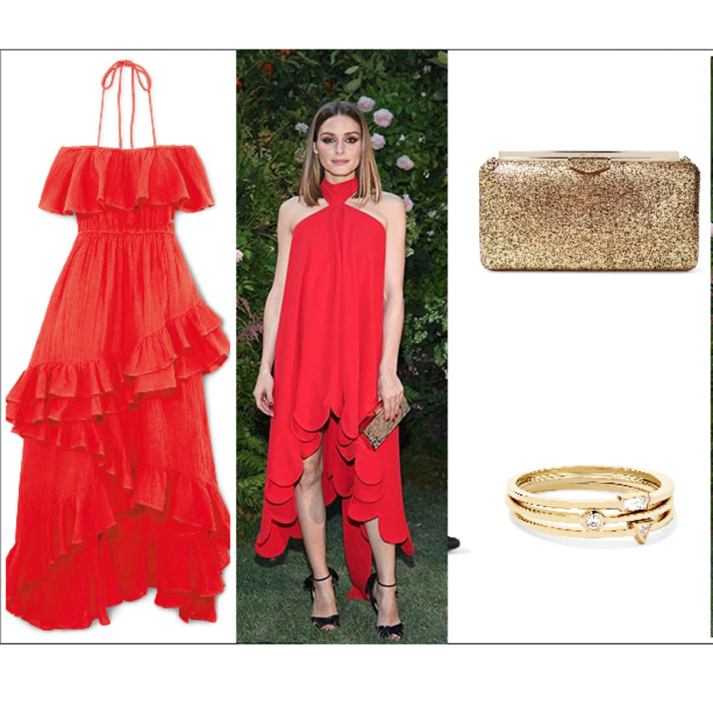 تألقي بالفستان الأحمر الحيوي على طريقة أوليفيا باليرمو