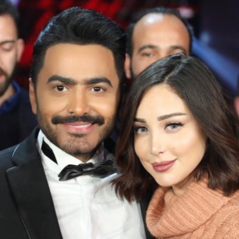 تامر حسني وبسمة بوسيل