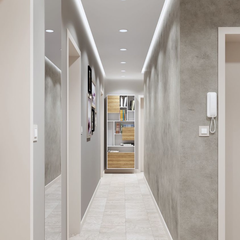 تصاميم جبسية للسقف لديكور ممر كلاسيك