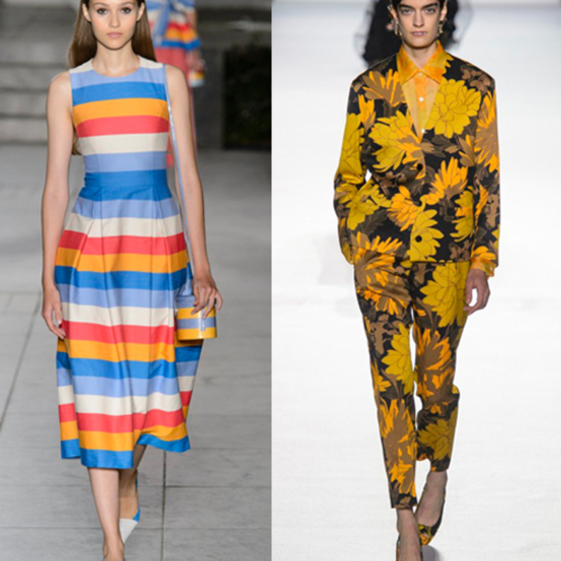 بنطلون مستقيم مع طبعات الورود المطبعة الأكثر رواجاً ‏ من دار ‏Dries Van Noten