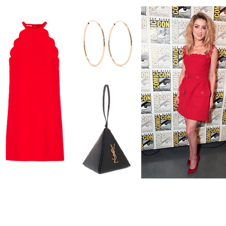 تألقي بالفستان الأحمر القصير على طريقة أمبر هيرد