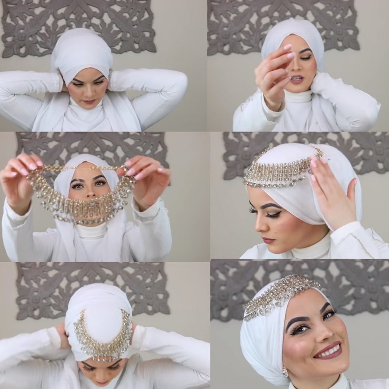 لفة حجاب مميزة مع اكسسوار ناعم