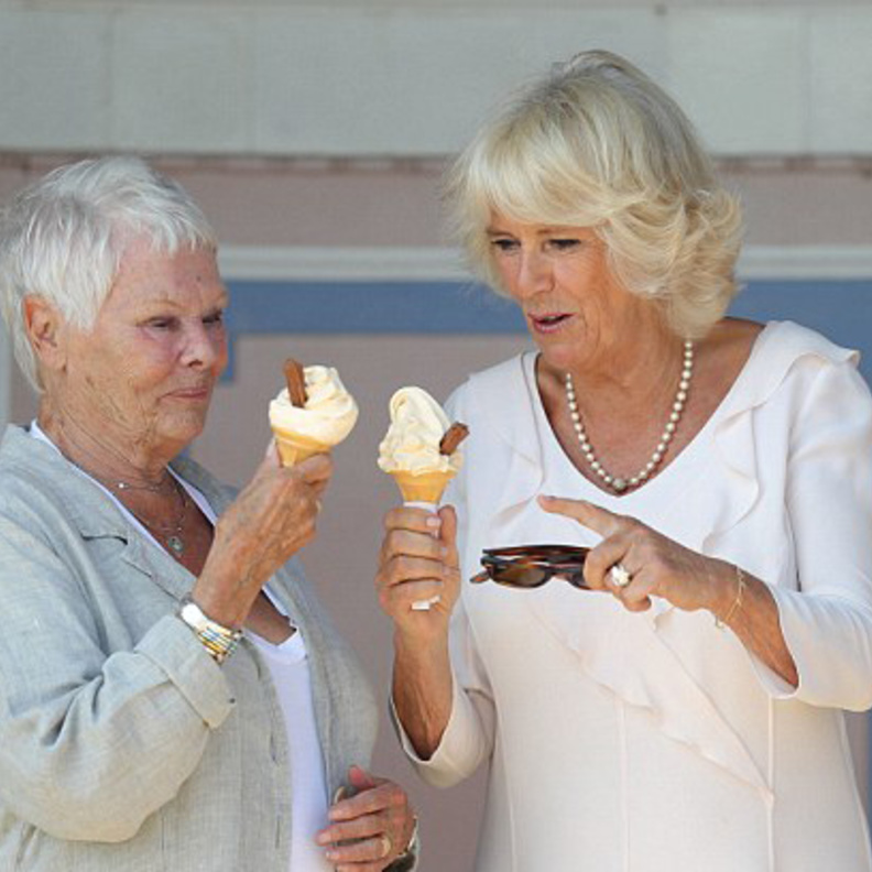 صورة طريفة لكاميلا دوقة كورنوال بوجه ملوث بالأيس كريم
