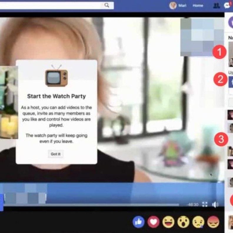 تتيح ميزة Watch Party إستضافة جلسات بث فيديو مشتركة و يتمكن جميع الأشخاص ضمن المجموعة المشاهدة و التعليق على مقاطع الفيديو