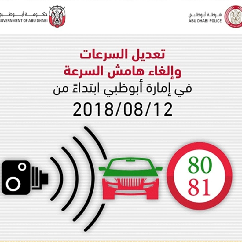 تعديل السرعات وإلغاء الهامش في الطرق بأبوظبي