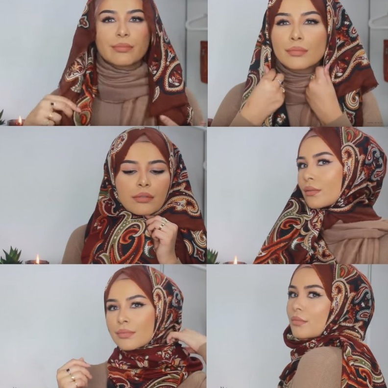  لفة عصرية بالاسكارف المربع