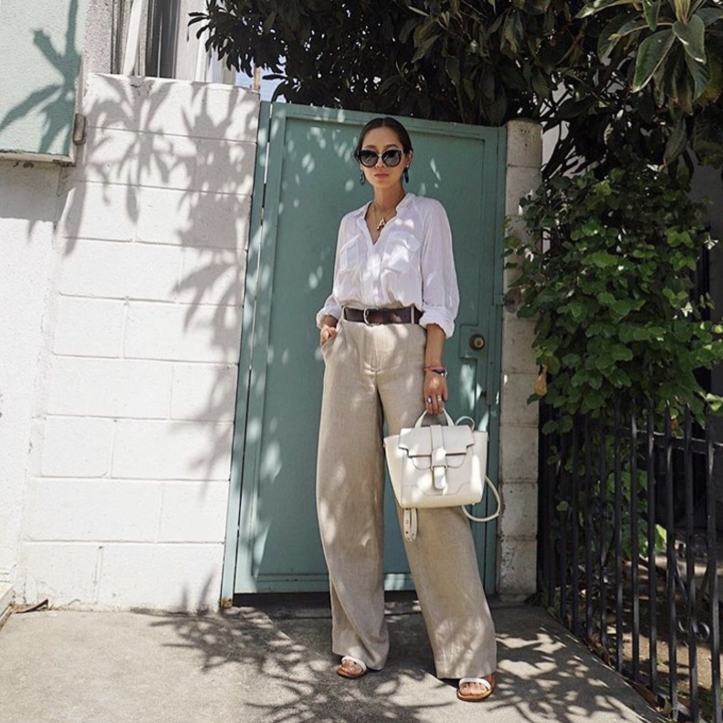 بنطلون واسع للغاية بتفصيل مبتكر